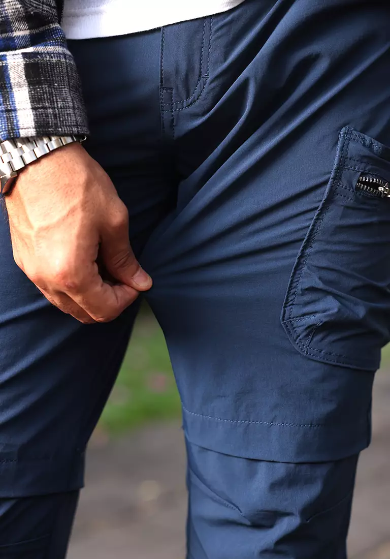 Oxcon Long Pants Cargo 4 WayStretch Nylon Cotton Navy Blue