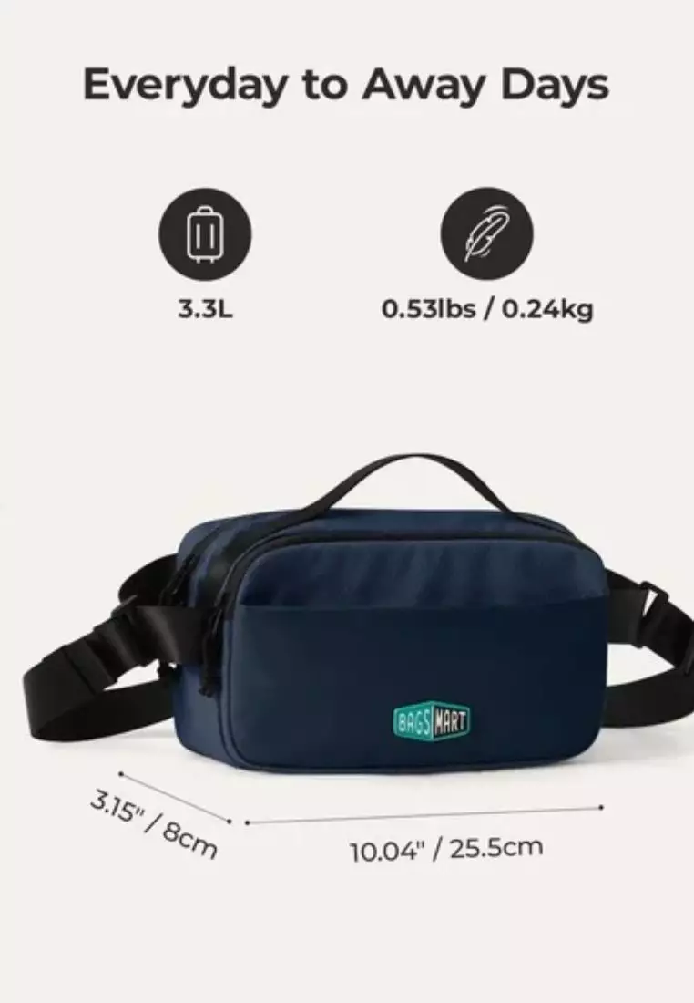 Bagsmart Blast Travel Sling Bag 3.3L (Shade Blue)
