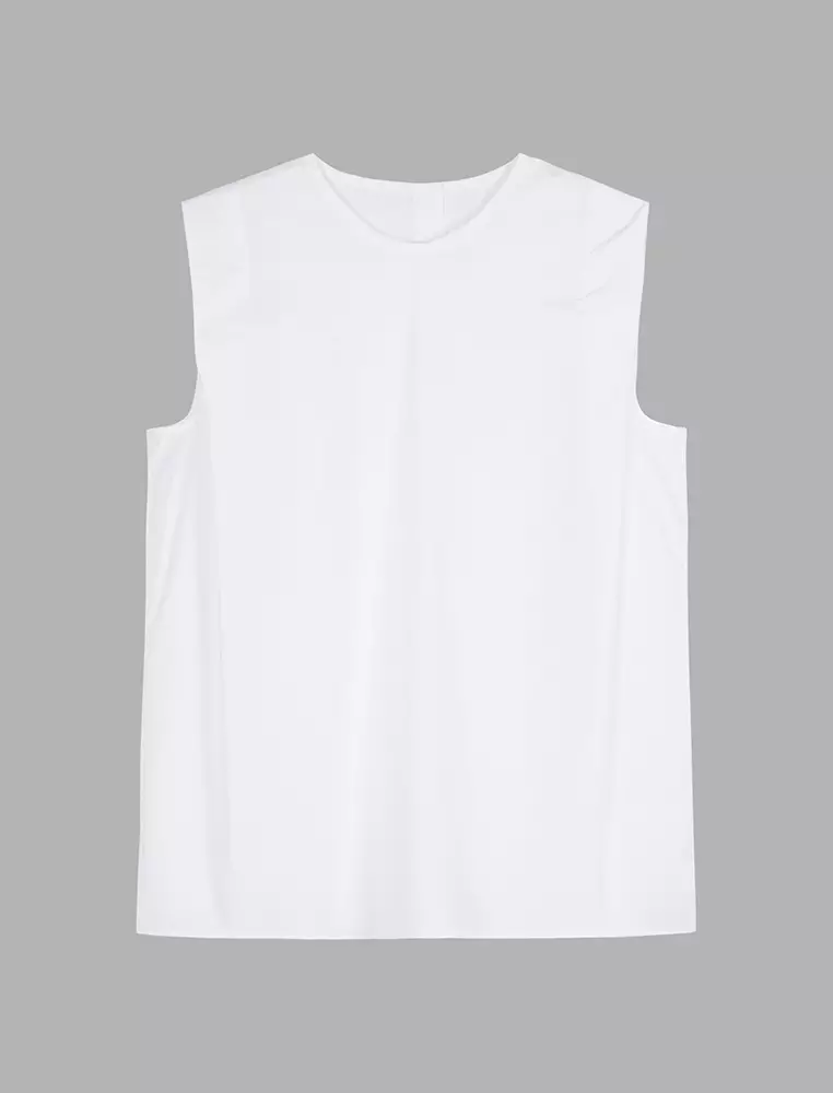 Loose Fit Round Neck Sleeveless Top