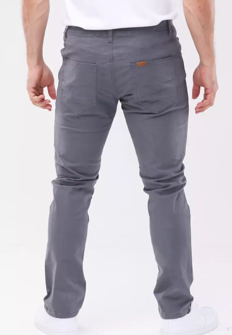 Colored Long Pants Slim Tapered Stretch