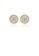 Glamorousky white Simple Temperament Plated Gold Geometric Round Stud Earrings with Cubic Zirconia E0BA3ACCAB1DDFGS_1