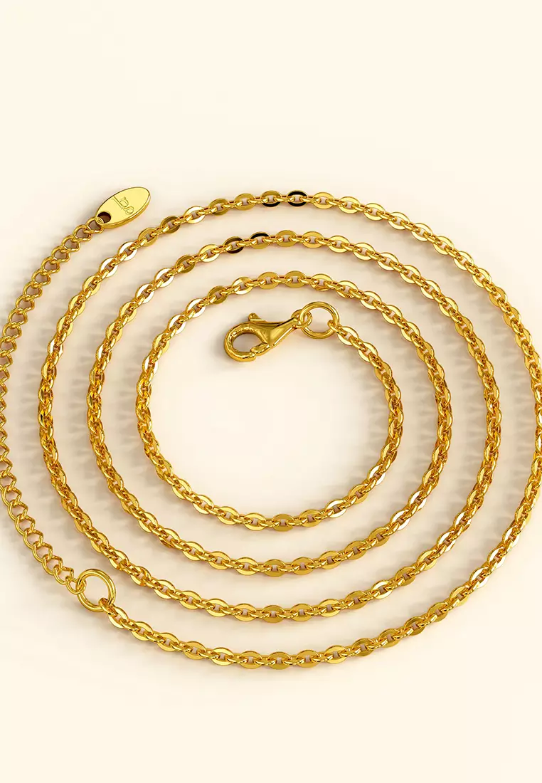 Mini Cable Chain Gold Plated Necklace