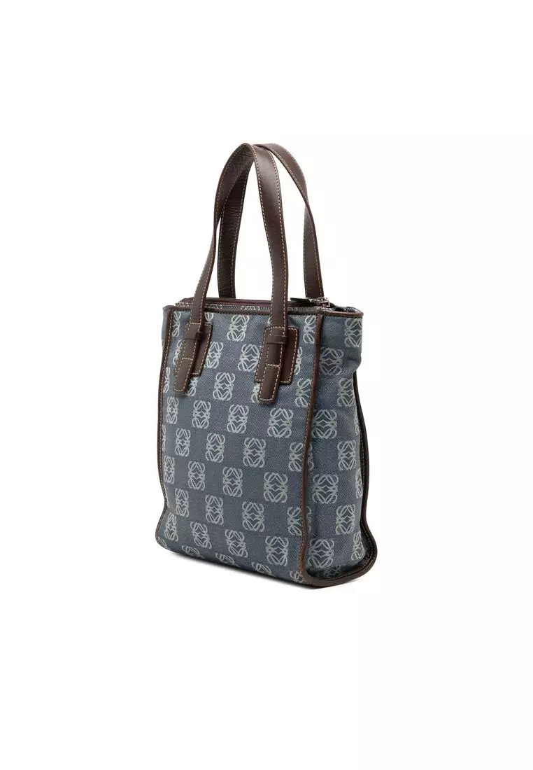 Pre-Loved Loewe Anagram Denim Tote