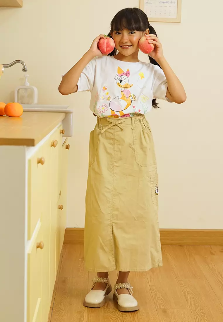 Kaos Lengan Pendek Anak Perempuan Putih/ Short Sleeves T-Shirt Girl White/ Daisy Picnic Time