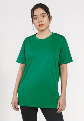 CROWN green Round Neck Drifit T-Shirt 43EF3AA9228D2CGS_1
