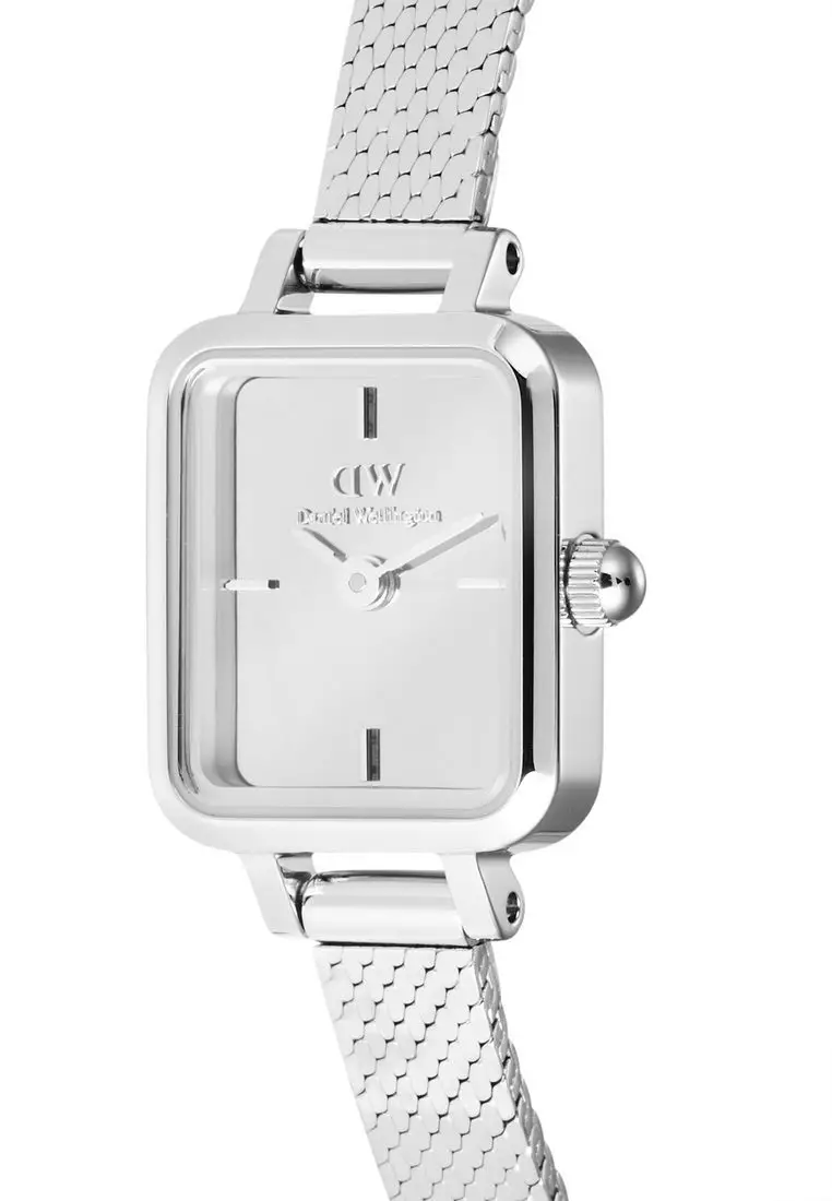 Quadro Mini Reflection Silver - Women Watch stainless steel watch DW Official Authentic Original jam tanggan perempuan DW jam tangan