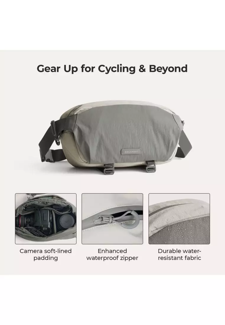 Bagsmart Soar Camera Sling Bag With Tripod Holder 6L (Gray)