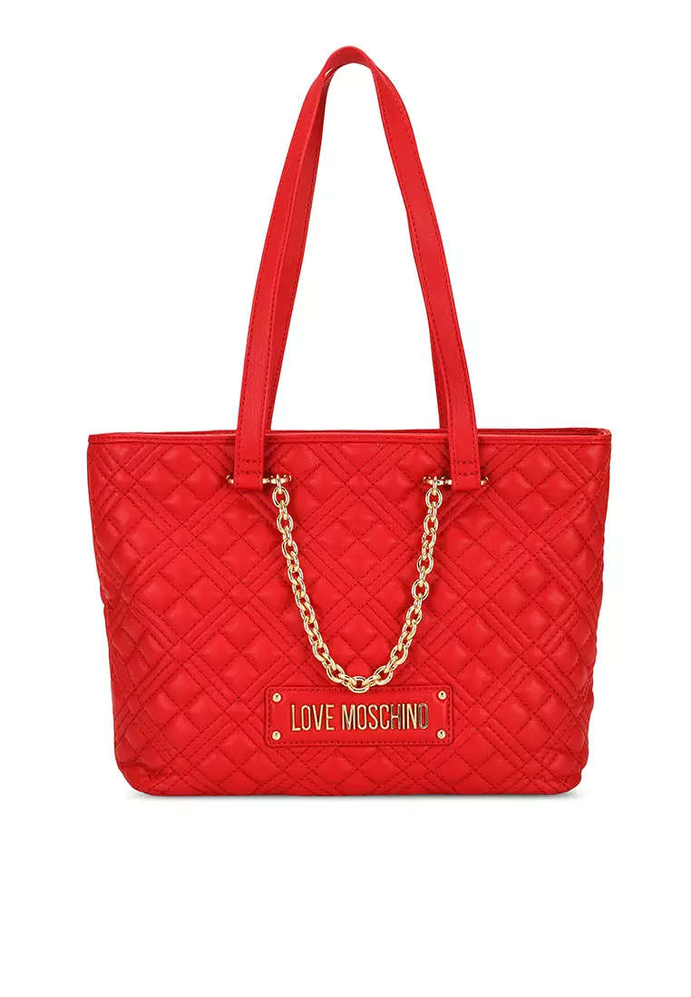 Love moschino best sale red tote bag