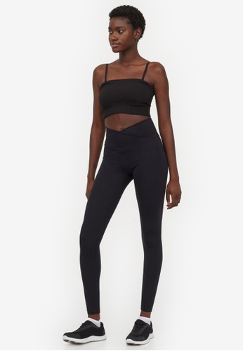 Buy H M Wrapover Waist Sports Tights 21 Online Zalora Philippines