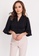 Hook Clothing black Balloon Sleeve Crop Button Blouse 7AF5FAA4236CCBGS_1