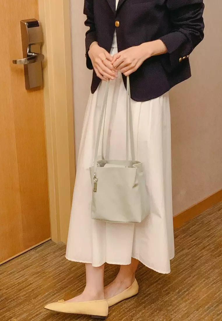 LOME Vegan Leather Shoulder Bag Beige