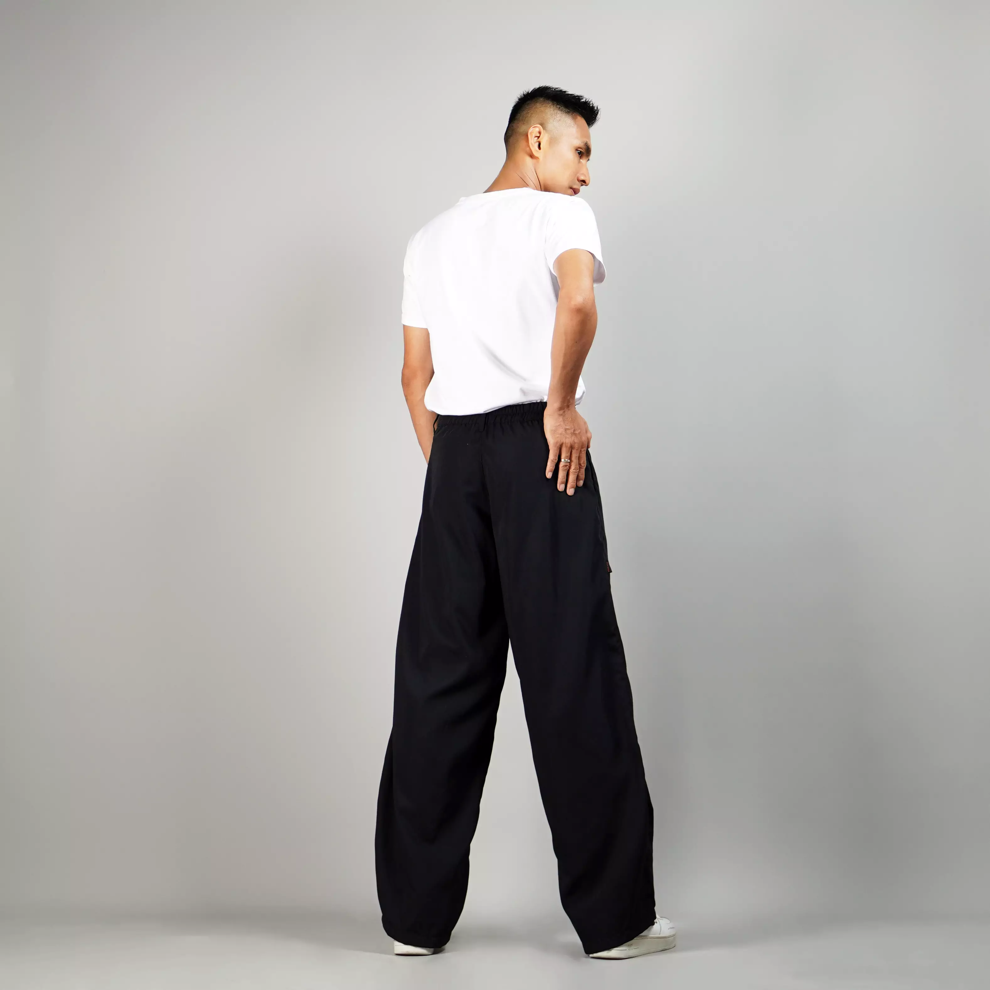 ROCKY Celana Panjang Hitam Loose Pants Pria Celana Loose Fit Pria - HITAM