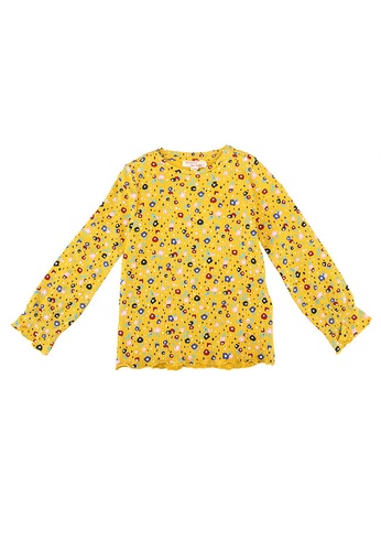 Du Pareil Au Même (DPAM) yellow Print Long Sleeves Top 33A24KA2E09D88GS_1