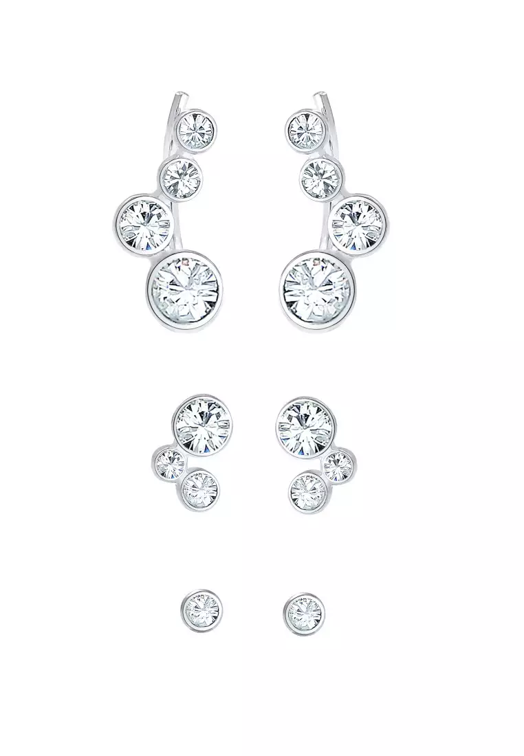 Anting Perhiasan Perak 925 Wanita Set Stud Crystals