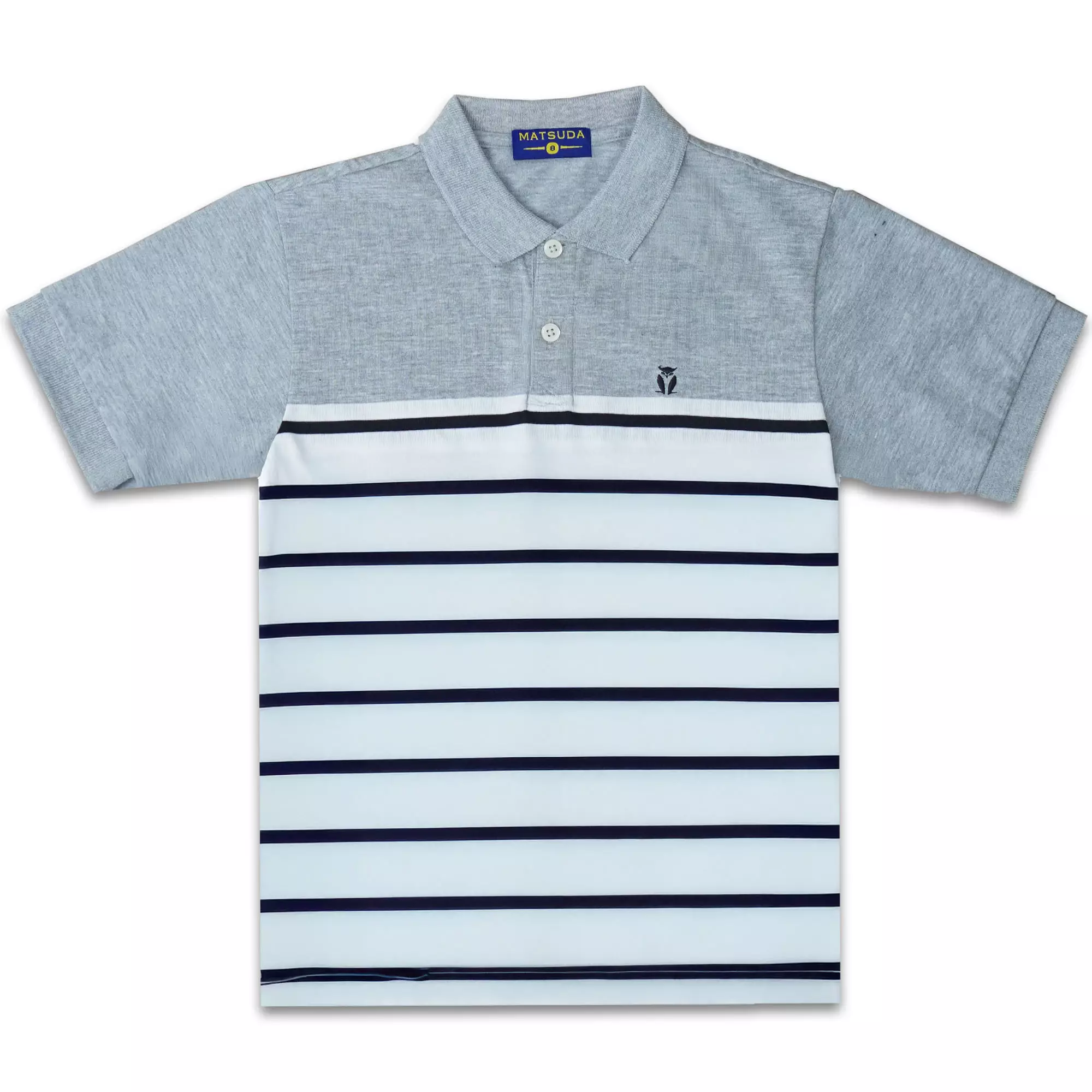 Matsuda baju kaos polo anak laki laki katun umur 2-12 Frey Grey