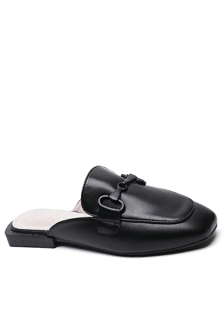 Horsebit Synthetic Leather Mules WW1790-1