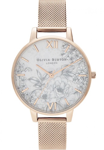 Olivia Burton gold Olivia Burton Terrazzo Florals ROSE GOLD MESH Women's Watch (OB16TZ04) 00F21ACA6F2639GS_1