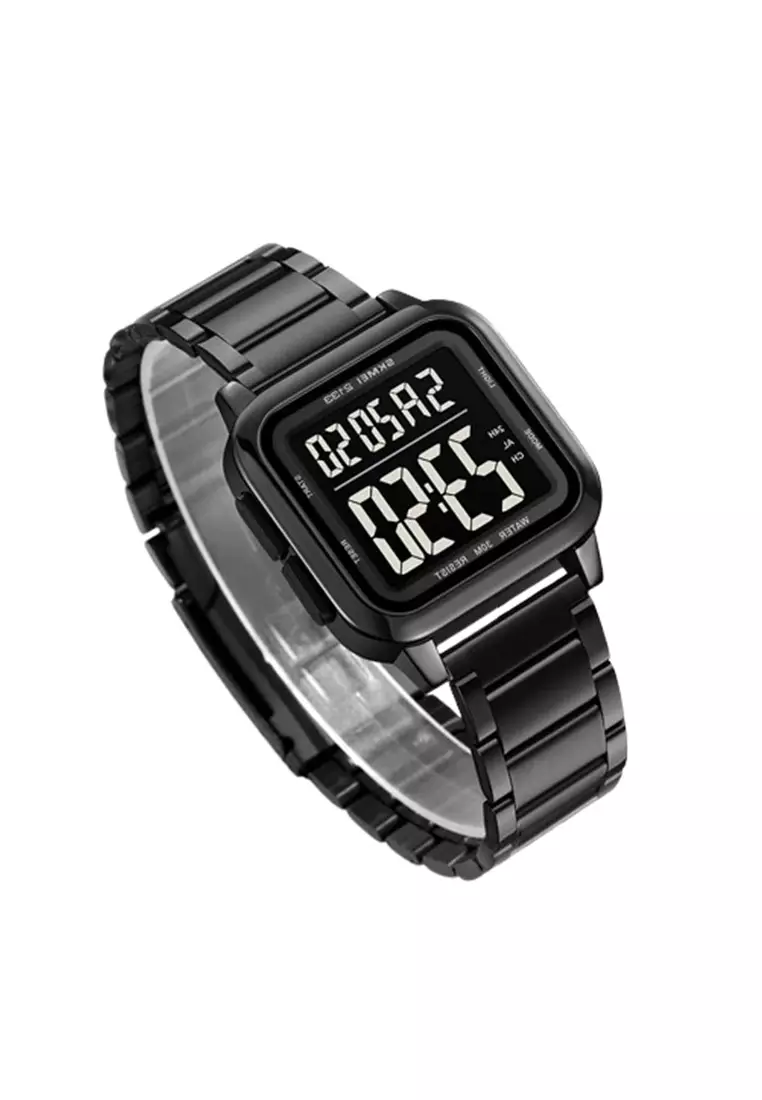 Jam Tangan Digital Pria Stainless Steel 2133 ORIGINAL - Black