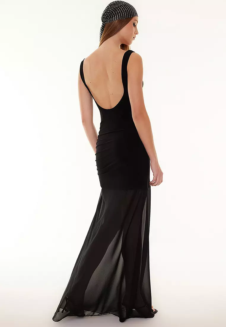 Jual Trendyol Tulle Maxi Dress Original 2025 | ZALORA Indonesia