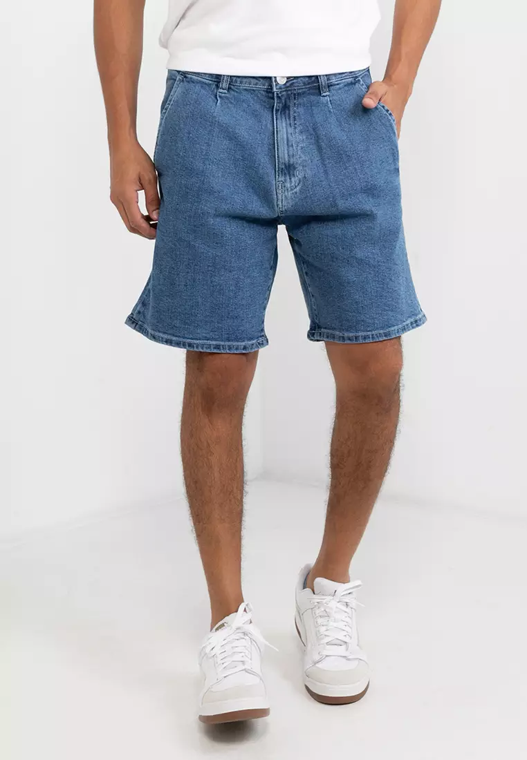 Loose fit denim shorts hot sale mens