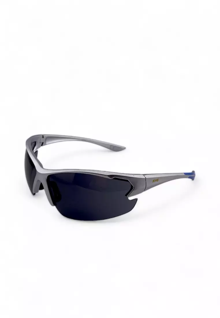 Unisex's Rectangle Frame Grey Plastic UV Protection Sunglasses SUNSC36312