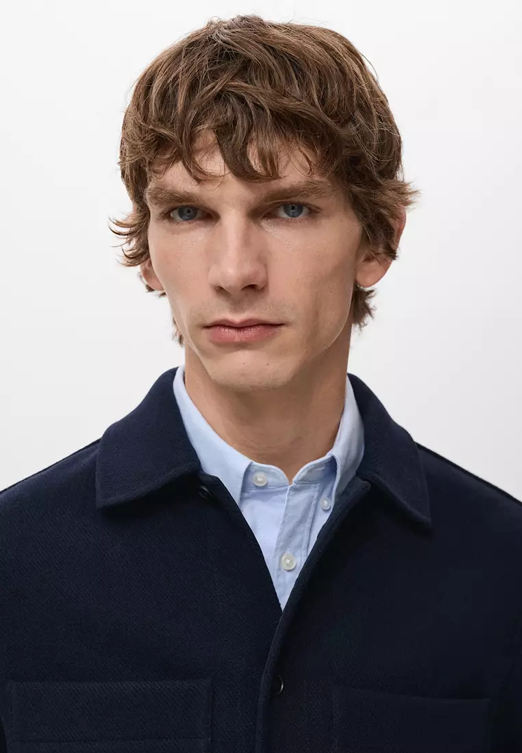 Wool-Blend Jacket with Pockets