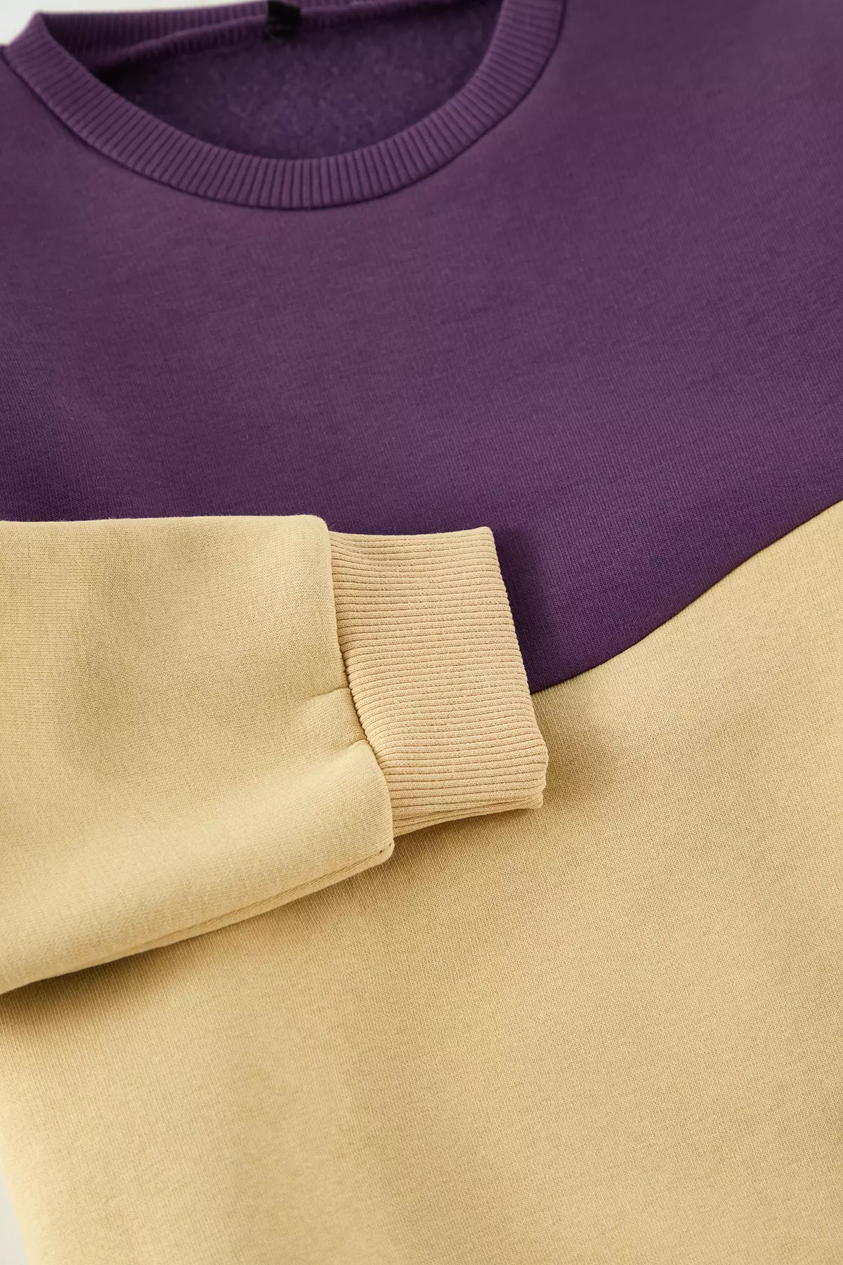 Purple Boy Plain Knitted Mini Me Sweatshirt Tkdaw25Sw00123