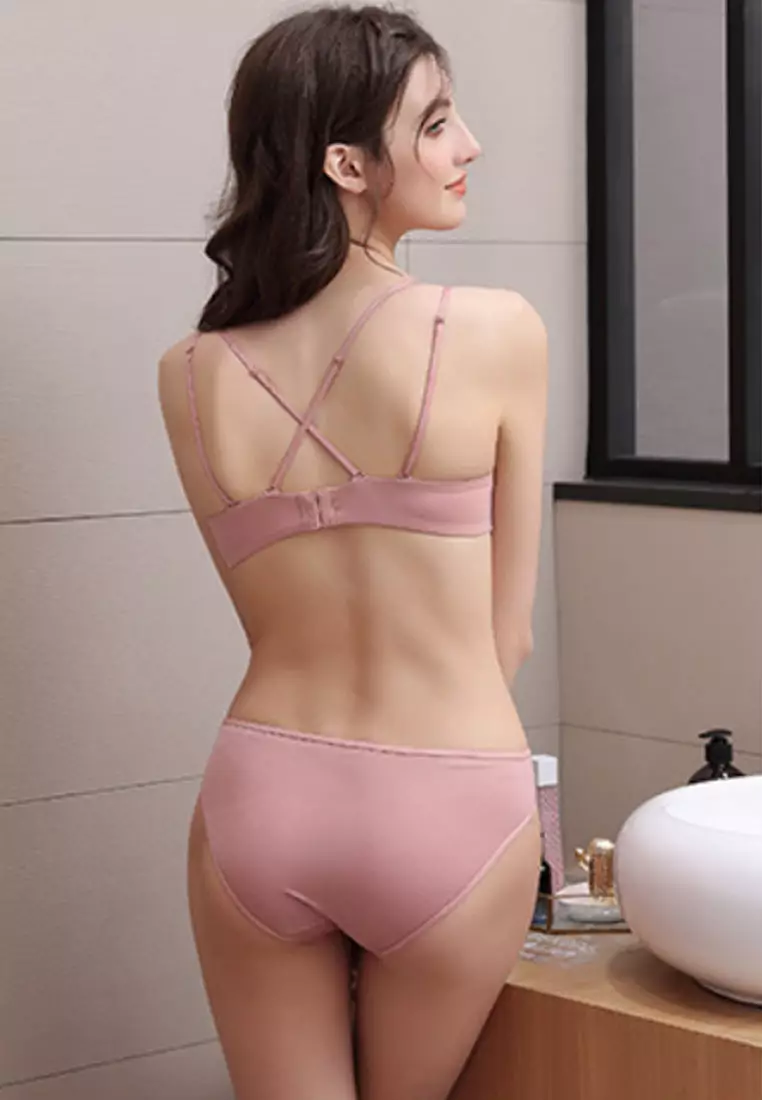 Buy LYCKA LKS2087-LYCKA Lady Sexy Lace Bra-Pink 2024 Online