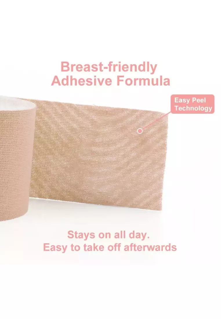 10cm Width Breathable Waterproof Invisible Breast Lifting Body Tape Bra  Tape Roll (Brown)