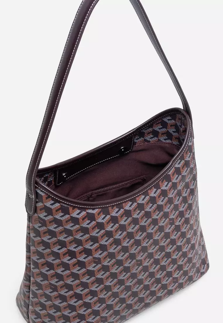 Alesso Large Hobo Bag Chestnut Brown