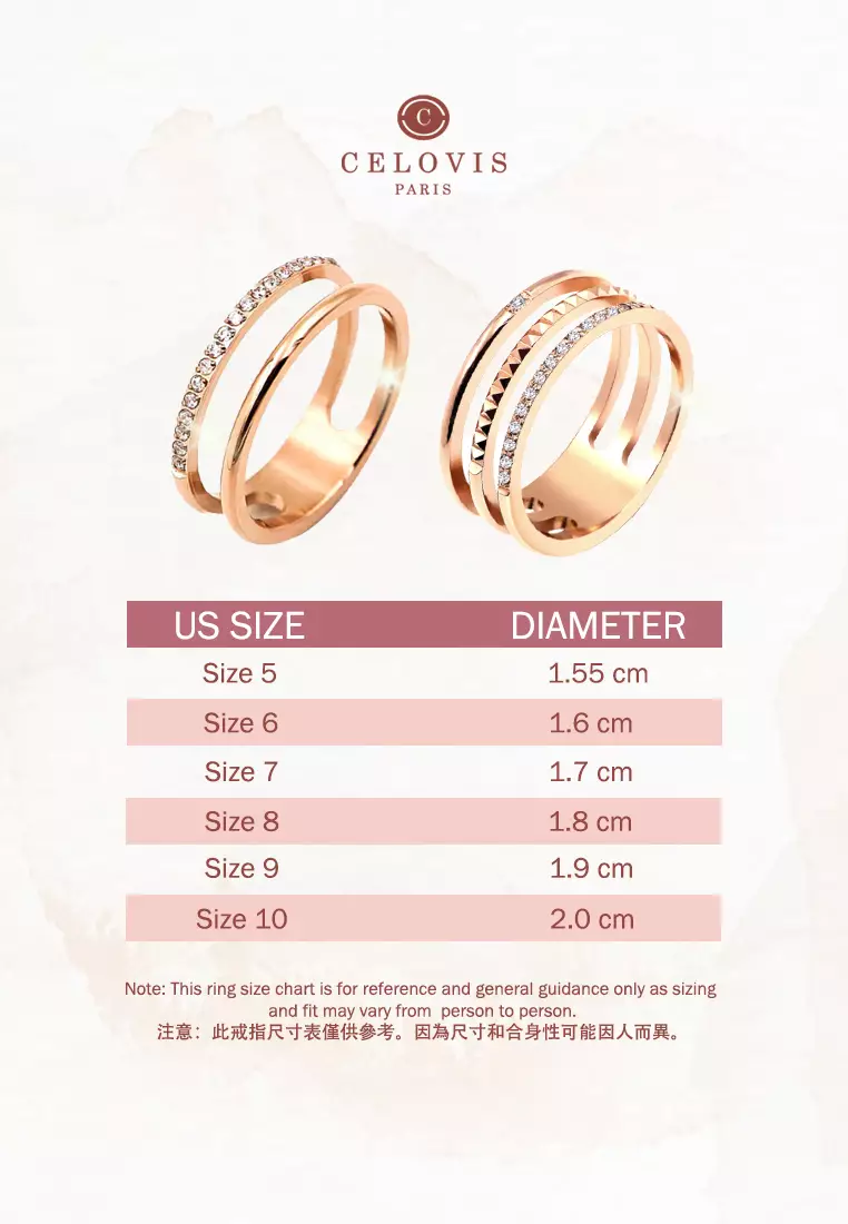Lottie Double Band Ring in Rose Gold