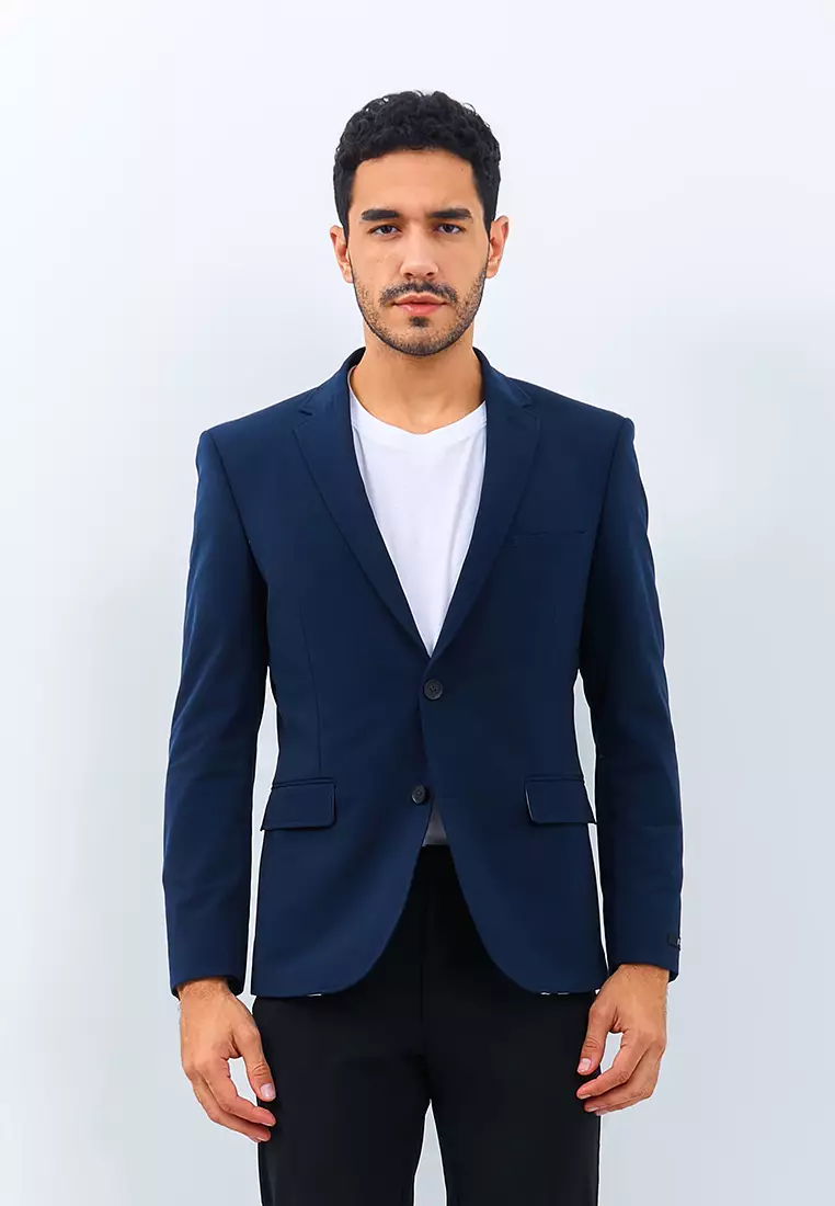 Jobb Benzio-T2 Blazer Pria Slim Fit Dark Blue