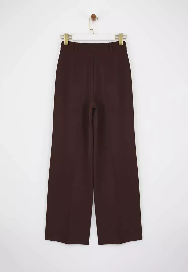 Pleated Wide Leg Trousers