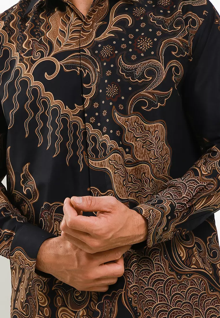 BATIK TALENTA EXCLUSIVE Lengan panjang dobby SOGAN BJ BLACK