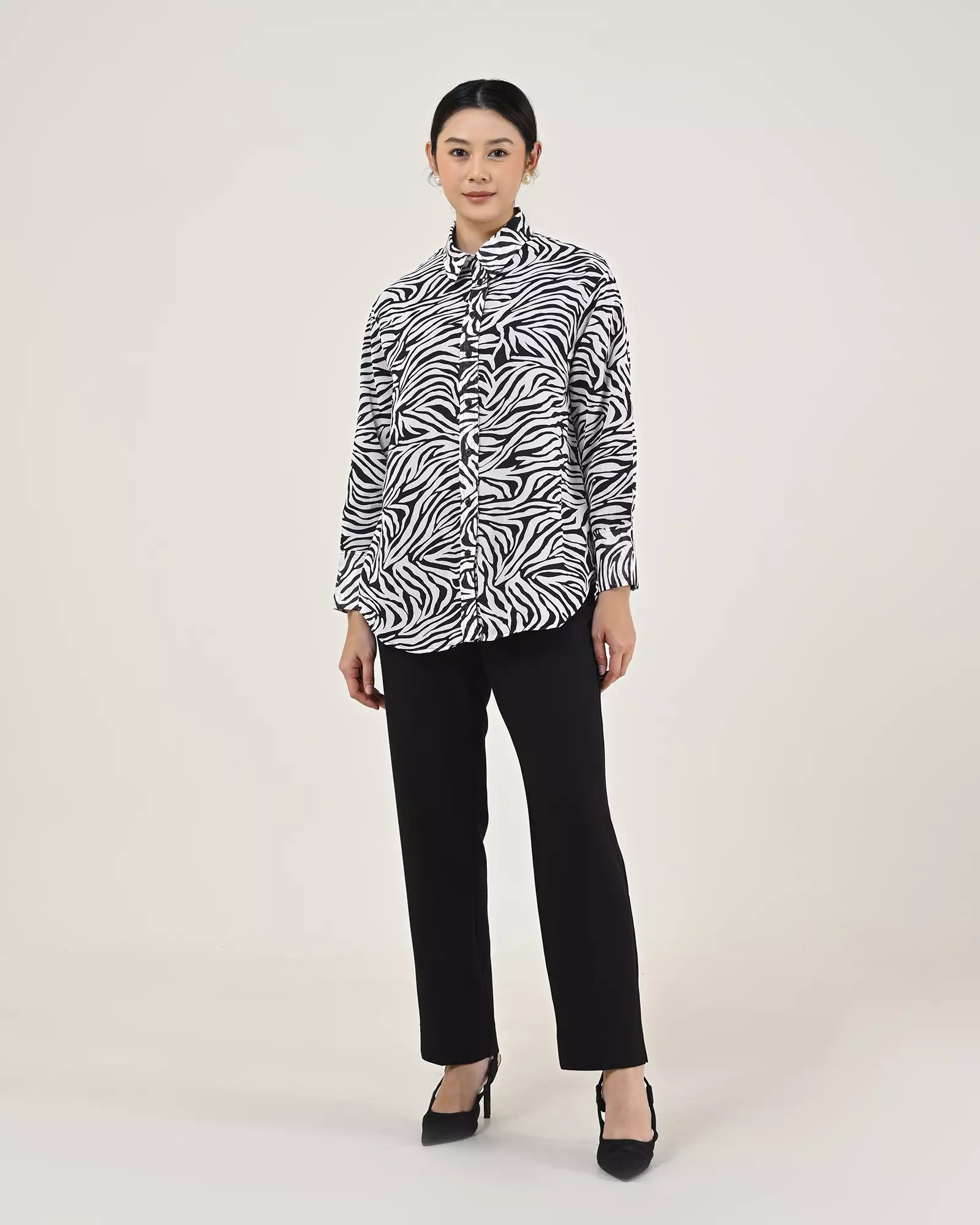 Geulis.id CORLYN SHIRT - Zebra