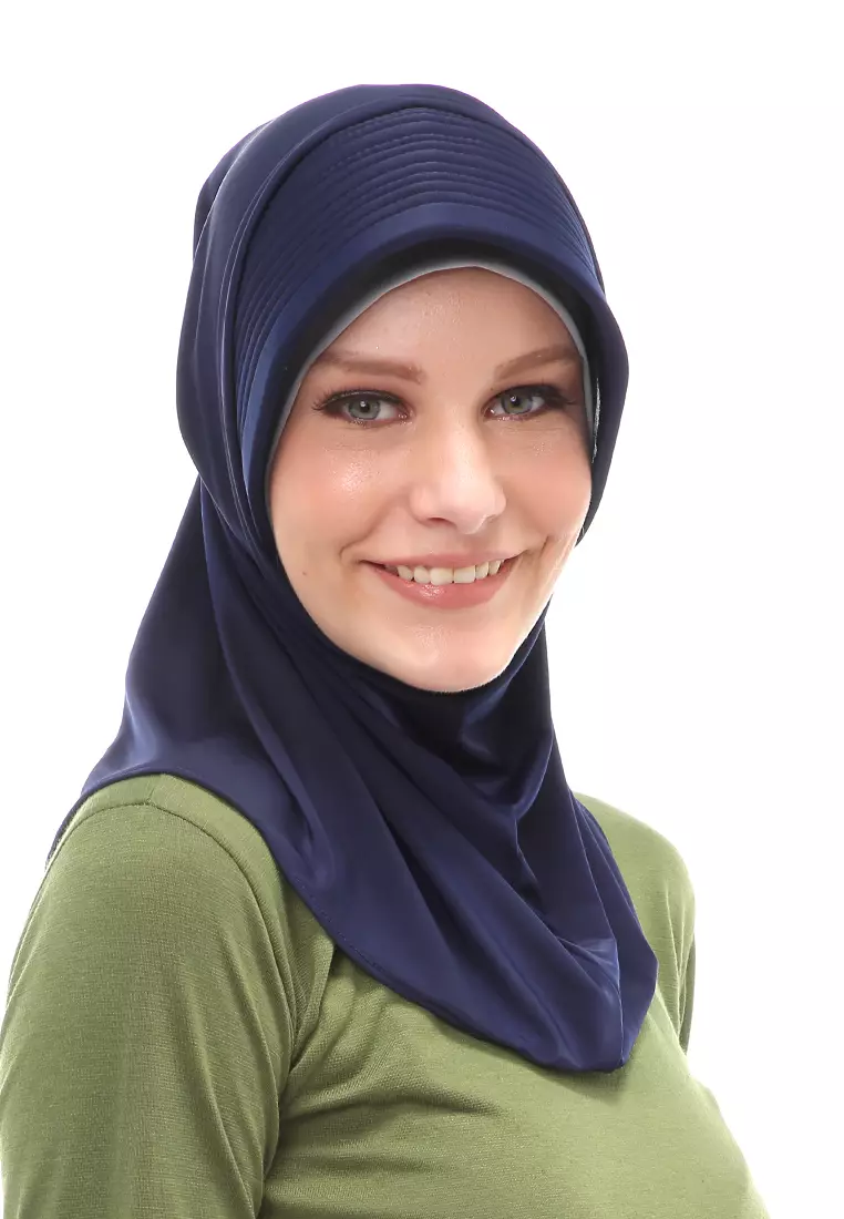 Layla Hijab Sport Instan Wanita Muslimah Relaxed Fit - Navy
