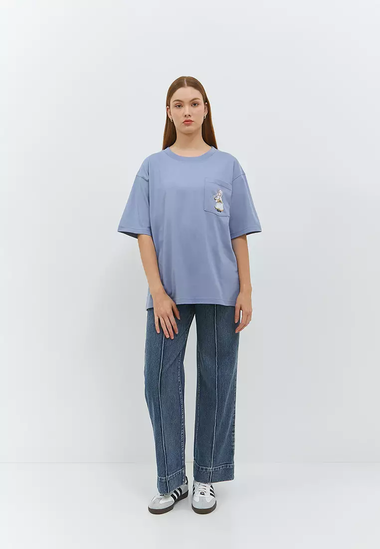 DUST Kaos Unisex Oversize Frieren Party Biru (D.74286)