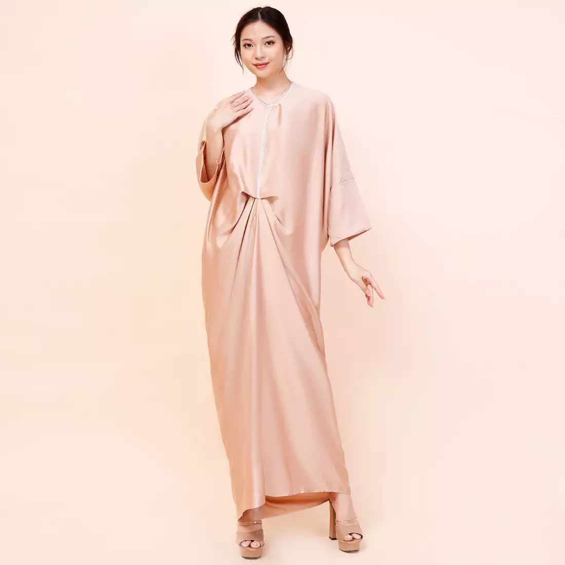 Shazia Caftan in Brown