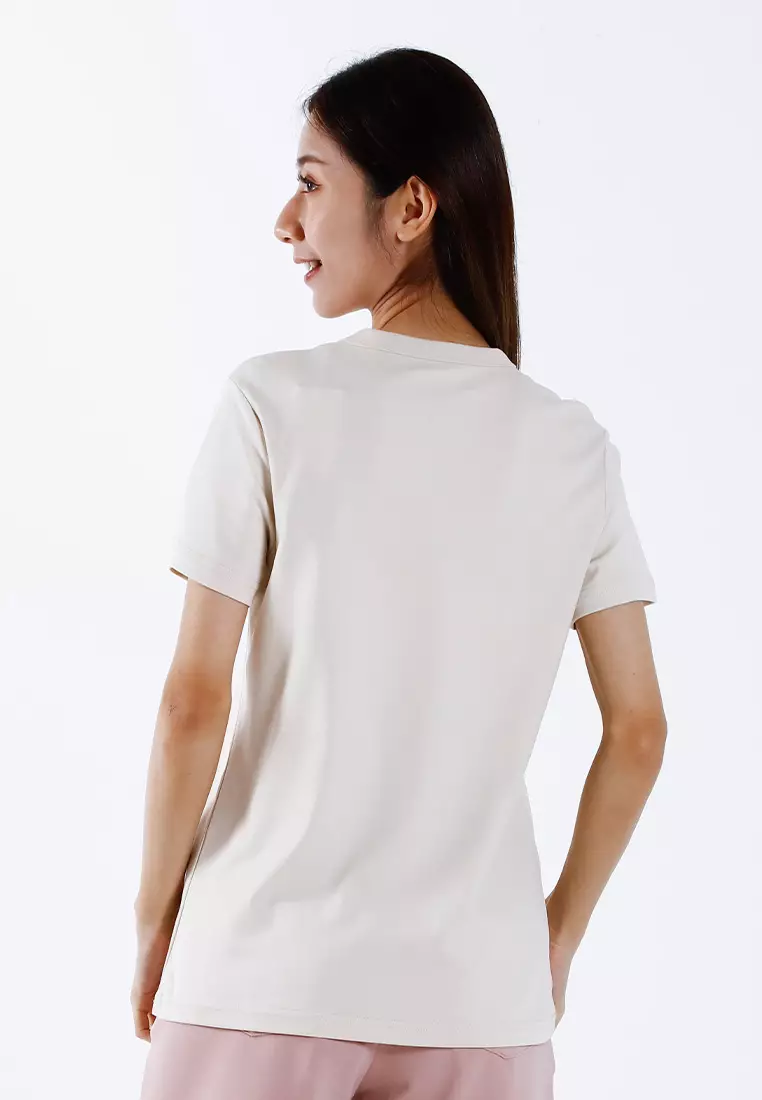 Forest Ladies Premium Cotton Round Neck Tee | Baju T Shirt Perempuan - 822435-15Beige
