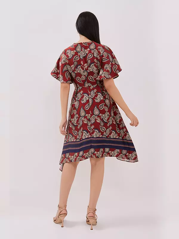 Minimal Chaliss Dress Red Velvet Size L