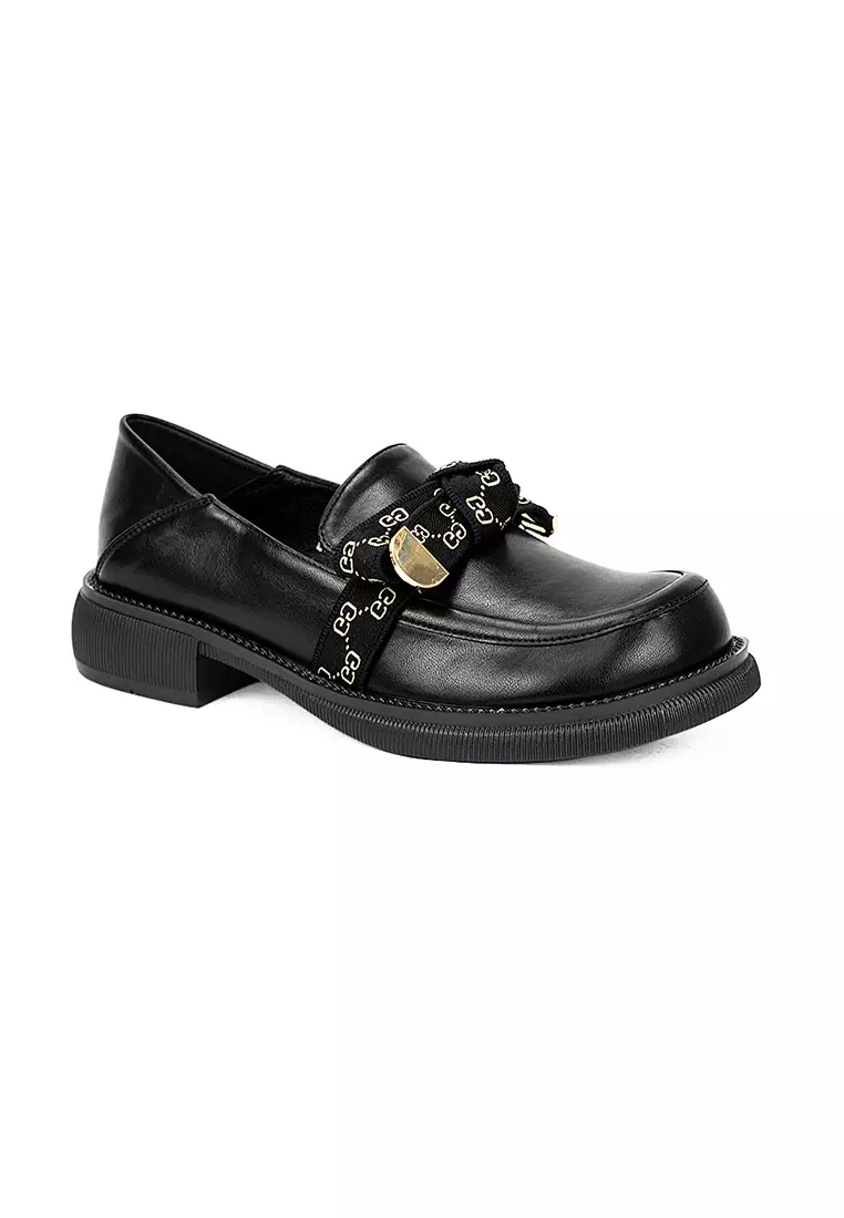 Women's Korean Flats Shoes LW 23346 Black C21 C33