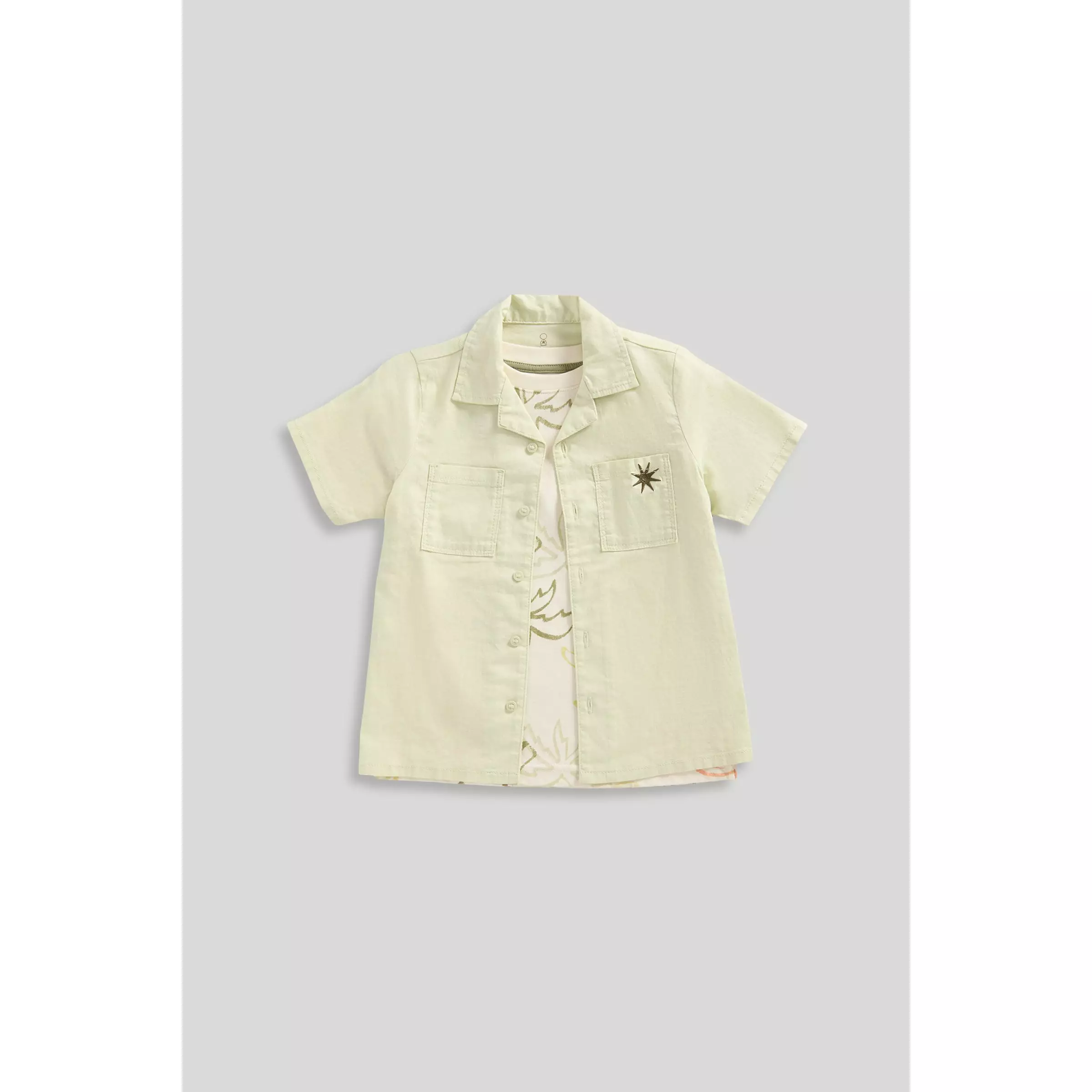 Mothercare Linen Shirt and T-Shirt Set - Set Baju Anak Laki-laki (Putih)