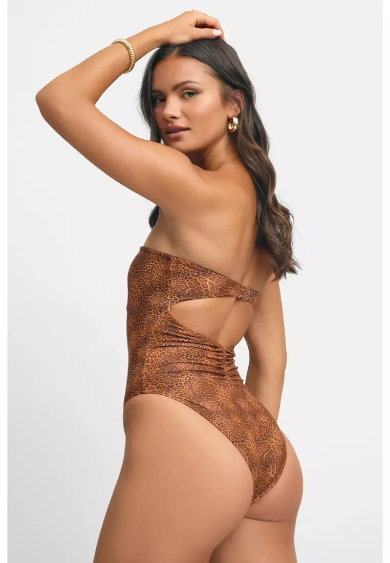 Scarlet One Piece Swimsuit / Leopard