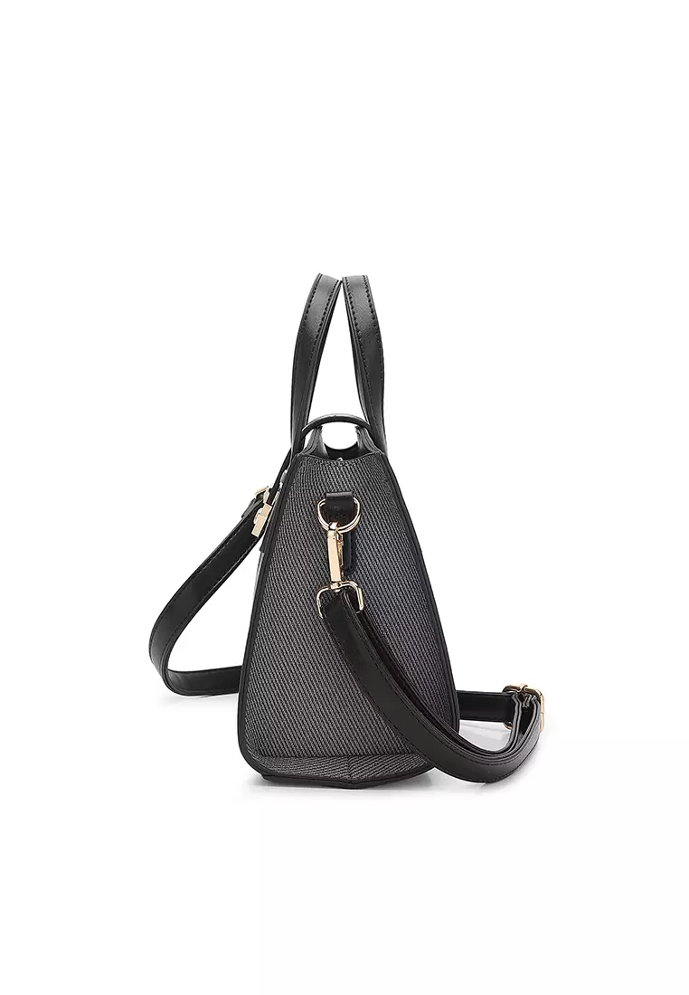 Women's Top Handle Bag / Sling Bag / Crossbody Bag / Shoulder Bag (Tas Tangan Wanita / Tas Selempang Wanita / Tas Bahu Wanita) - Hitam