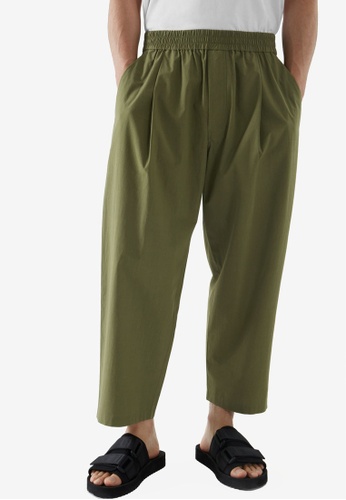 COS green Oversized-Fit Wide-Leg Trousers 650B1AA05FD994GS_1