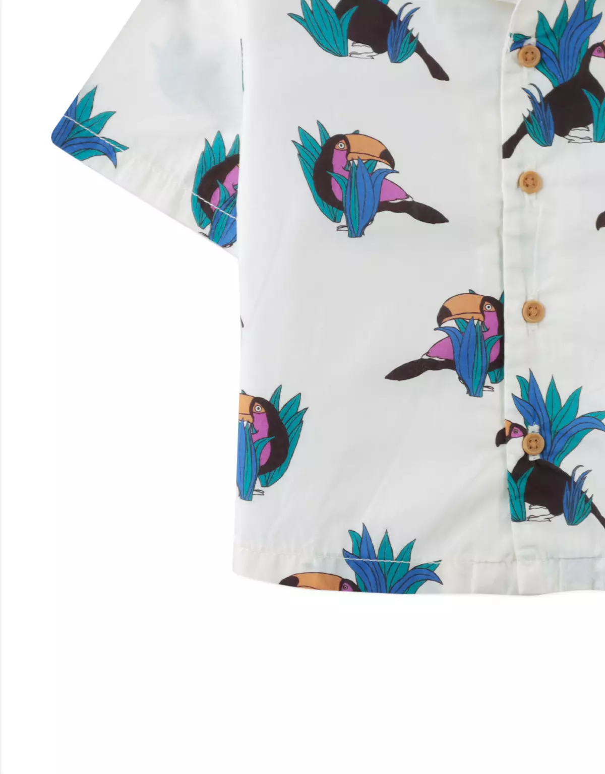 Gingersnaps Baby Havana Paradise Woven Btndown White - Kemeja Bayi Laki (Putih)