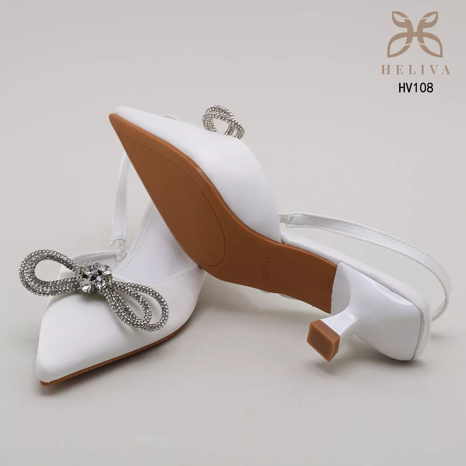 Heliva Kezia Heels Women Sling Back Butterfly Jewel Accesories