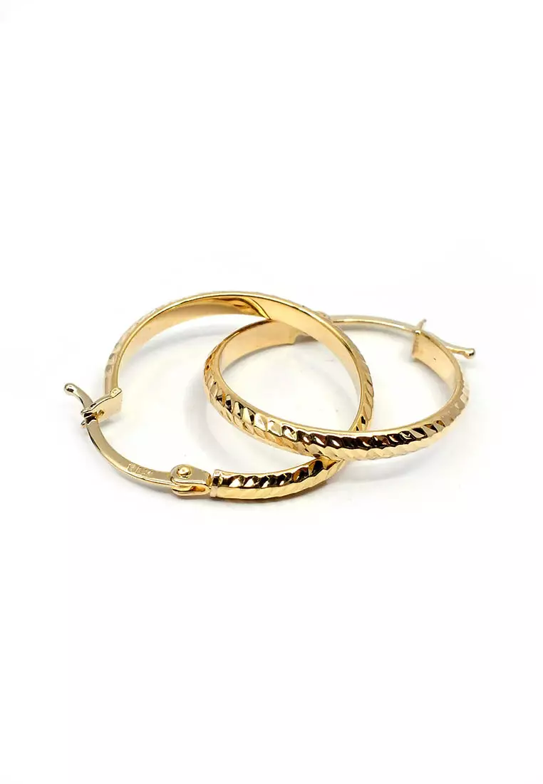 18K Japan Made Yellow Gold Earrings