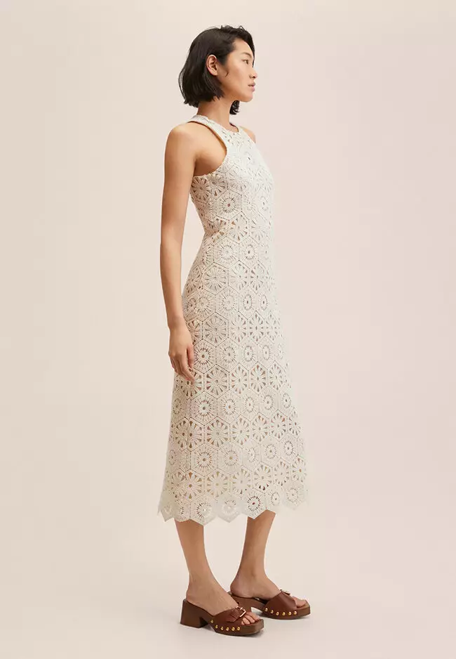 Buy Mango Crochet Cotton Dress 2023 Online ZALORA Philippines