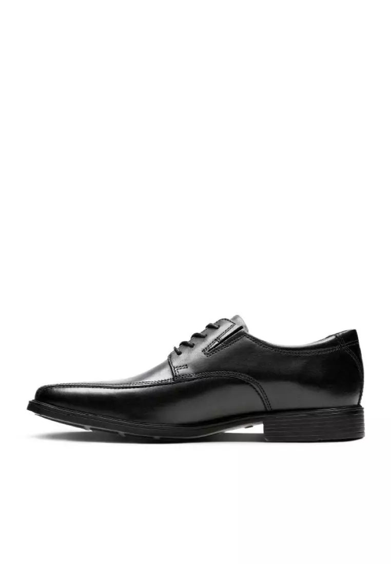 Clarks Men's Tilden Walk Dress Shoes- Dark Tan Leather